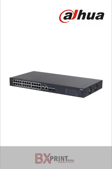 DAHUA SWITCH ADMINISTRABLE 26 PUERTOS *24P POE 240W