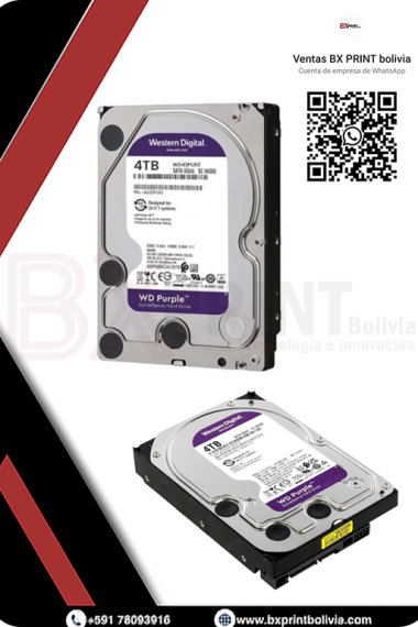 WESTERN DIGITAL DISCO DURO WD 4TB PURPURA