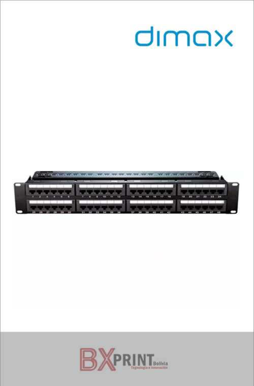 DIMAX PATCH PANEL *48 PUERTOS*CAT6* 19"*