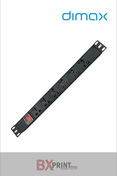 DIMAX PDU PARA RACK DE 6 TOMAS 15A de 220V 1875W
