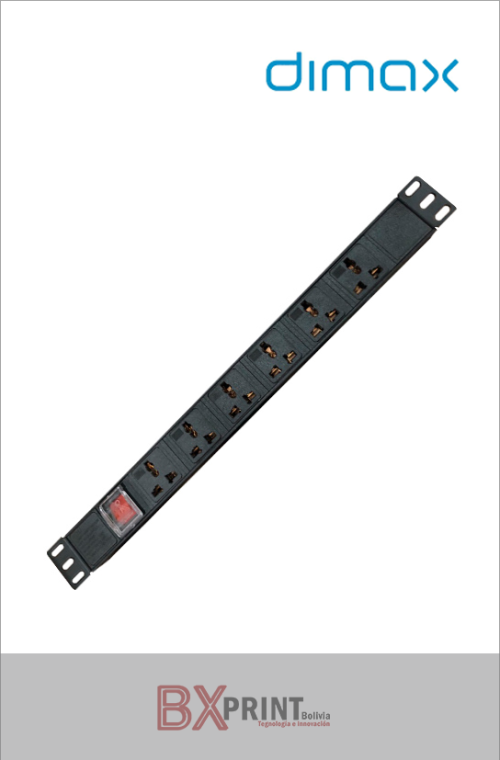 DIMAX PDU PARA RACK DE 6 TOMAS 15A de 220V 1875W