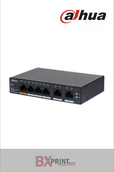 DAHUA SWICTH 6 PUERTOS 4 POE ADMINISTRABLE