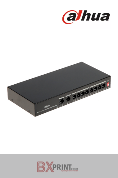 DAHUA SWICTH 10 PUERTOS 8 POE ADMINISTRABLES