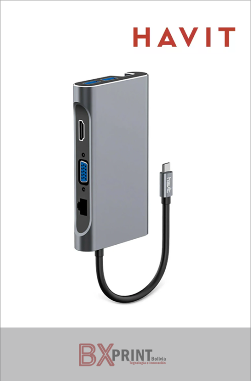 HAVIT TYPE-C TO HUB (USB * 3) + PD + HDMI + VG