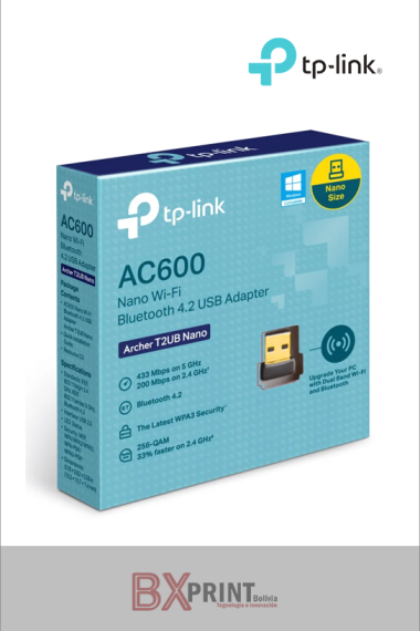 MINI ADAPTADOR USB WIFI - BLUETOOTH 4.2 ARCHER T2UB NANO