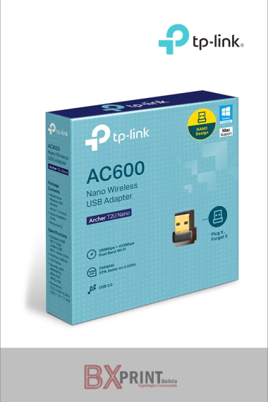 MINI ADAPTADOR USB ARCHER T2U NANO WIFI 2.4GHZ - 5GHZ