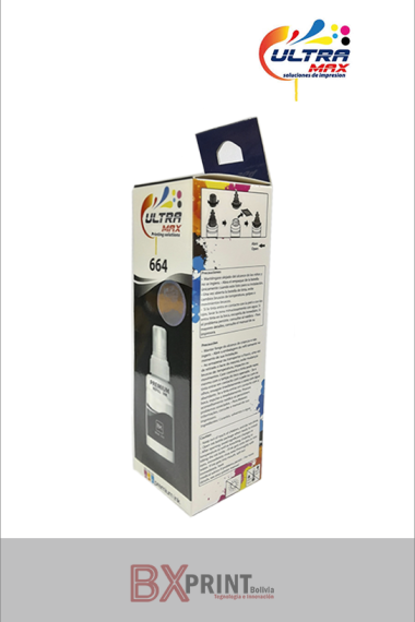 TINTA GENÉRICA PARA IMPRESORA EPSON 70ML 664 (BLACK) ULTRAMAX