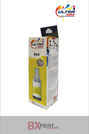 TINTA GENÉRICA PARA IMPRESORA EPSON 70ML 664 (YELOW) ULTRAMAX