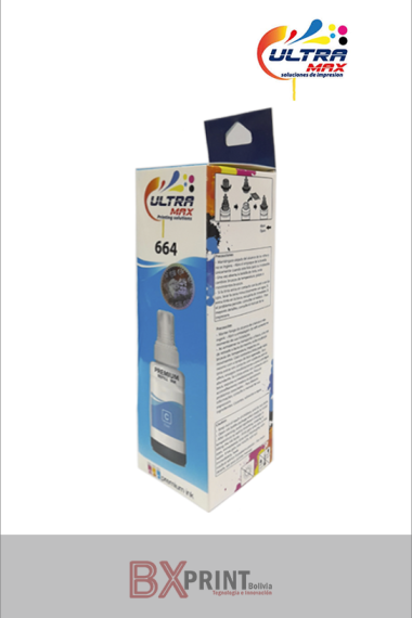 TINTA GENÉRICA PARA IMPRESORA EPSON 70ML 664 (CYAN) ULTRAMAX