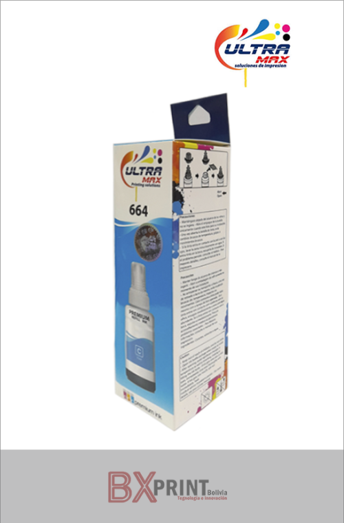 TINTA GENÉRICA PARA IMPRESORA EPSON 70ML 664 (CYAN) ULTRAMAX