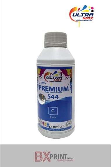 TINTA PARA IMPRESORA EPSON DE 500 ML 544 (CYAN) GENERICA ULTRAMAX