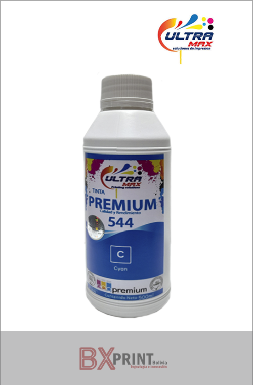 TINTA PARA IMPRESORA EPSON DE 500 ML 544 (CYAN) GENERICA ULTRAMAX