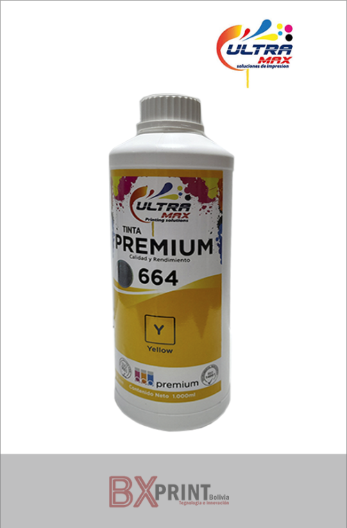 TINTA PARA IMPRESORA EPSON DE 1000 ML 664 (YELOW) GENERICA ULTRAMAX