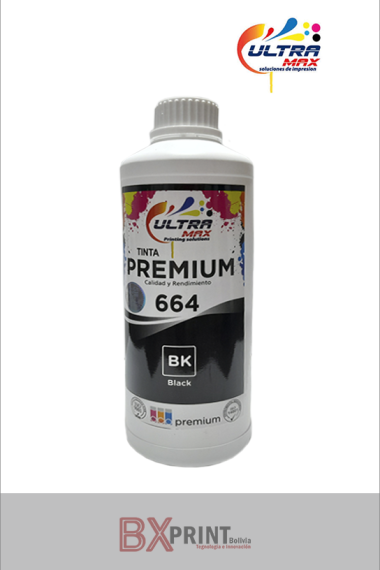 TINTA PARA IMPRESORA EPSON DE 1000 ML 664 (BLACK) GENERICA ULTRAMAX