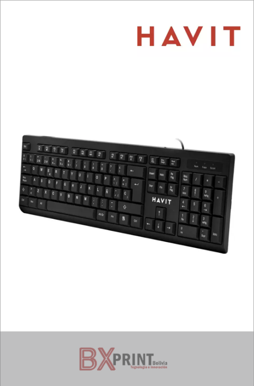 HAVIT TECLADO USB KB376 CABLEADO