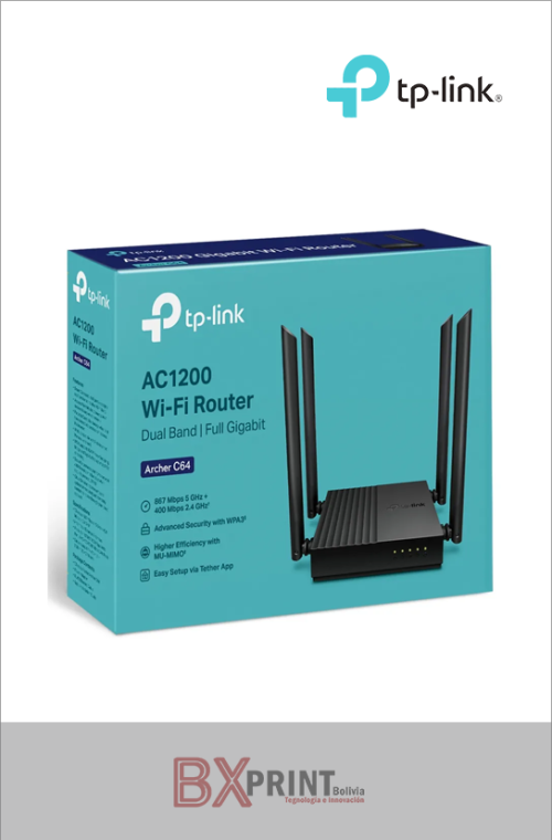 ROUTER INALAMBRICO ARCHER C64 AC 1200 BLACK