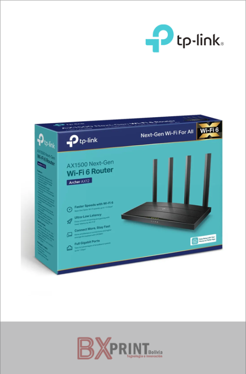 TP-LINK ROUTER INALAMBRICO WIFI 6 ARCHER AX1500